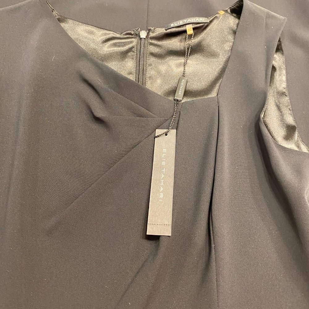 NWT Elie Tahari classic little black dress with a twist - Picture 6 of 12